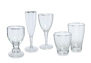 Gold Rimmed Acrylic <b>Plastic</b> Water <b>Tumbler</b> - Product Image 6