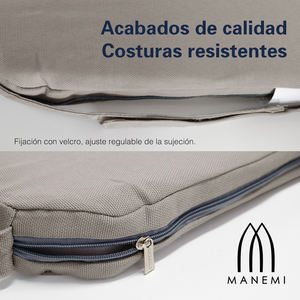 Cuscino per Sedia Idrorepellente 42x40x4cm Facile da Pulire con Cinghie di Fissaggio e Fodera Rimovibile con Cerniera, Cuscini Lombari e per Seduta - Product Image 5