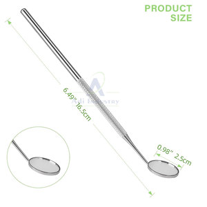 กระจกส่องฟันทำจากสเตนเลสสตีลกระจกปากทำจากปากีสถาน - Product Image 2