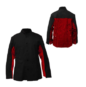 Chaqueta de soldadura para hombre, chaqueta de cuero para soldar, chaqueta de soldadura de cuero de seguridad industrial, chaqueta de soldadura de cuero pesada - Product Image 4