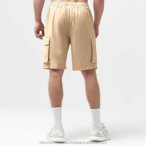 <b>Men's</b> Casual Work <b>Shorts</b> <b>With</b> 4 <b>Pockets</b> Breathable Lightweight Cargo <b>Shorts</b> Drawstring Waist Solid Pattern Working Pants - Product Image 3