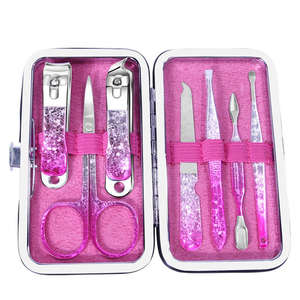 Ensemble de coupe-ongles en acier inoxydable de couleur dégradée personnalisée sans danger pour les nourrissons Fleur de glace manucure pédicure outil de beauté pince à ongles - Product Image 5