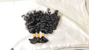 Indian Raw Unprocessed <b>Braiding</b> Bulk <b>Hair</b> Bundles 100% Remy <b>Hairs</b> Single Drawn Single Donor Bundles Low Price Sale in Chennai - Product Image 3