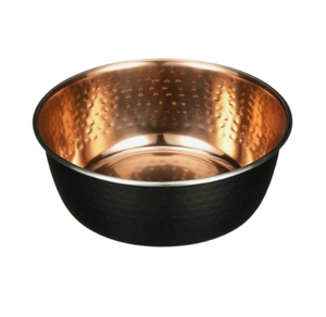 Vajilla de cobre pulido, cuenco redondo para mezclar con mango lateral, cuenco para servir alimentos y frutas, suministrado por India - Product Image 3