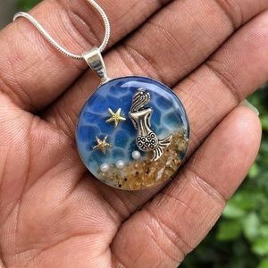 2024 nueva llegada Street Boy collar de eslabones de resina transparente Venta caliente Hip Hop Punk Infinity gargantilla para hombres collar de acrílico Ángel - Product Image 1