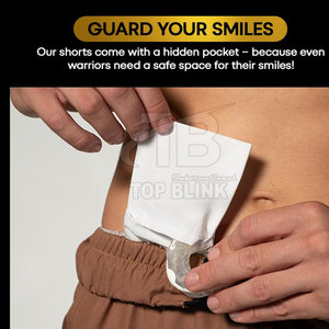 Pantalones cortos MMA de calidad superior de llegada caliente elástico de cintura media estilo deportivo patrón sólido venta en línea precio al por mayor - Product Image 5