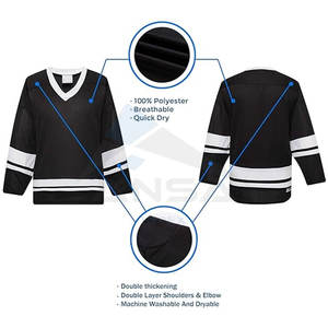 Jersey de Práctica de Hockey sobre Hielo Serie Blank, Alta Calidad, 100% Poliéster, Transpirable, Secado Rápido, Jersey de Liga de Equipo - Product Image 2
