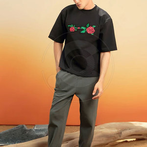 Camiseta Bordada de Primera Calidad, Algodón Suave, Ropa Casual, Estilo Diario, Moda, Camiseta Bordada para Hombre Más Vendida - Product Image 3