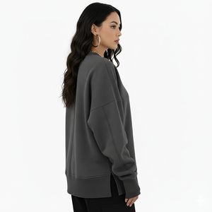 Vente en gros de sweat-shirt en coton personnalisé pour femmes sweat à capuche surdimensionné 500gsm avec broderie sweat-shirt blanc épais OEM - Product Image 6
