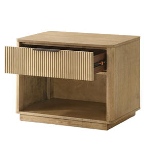 Elegant Modern Solid Oak Wood Smart Bedside <b>Table</b> & Nightstands Luxury Solid Wood Bedside Bedroom Furniture - Product Image 6