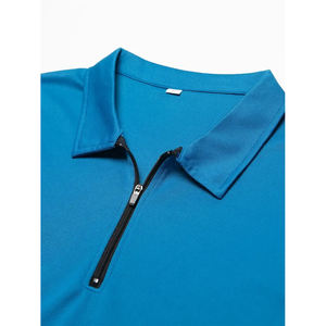 Verano Casual manga corta cremallera Polo camiseta hombres - Product Image 5