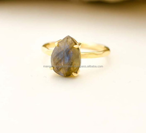 Welwish Handmade Smooth Gem Ring Oval Cabochon Amethyst Gems Ring 12x10 mm in Size Bezel Setting 925 Silver Ring - Product Image 4