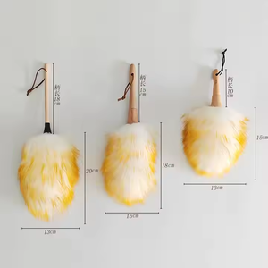 Biểu Tượng Tùy Chỉnh Mềm Lambswool Khăn Lau Bụi Với Rắn Nhựa Xử Lý Da Cừu Lông Làm Sạch Kính Thiên Văn Di Động - Product Image 3