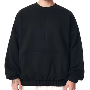 Sweat à col rond vintage surdimensionné pour hommes | Pull Streetwear brodé avec logo personnalisé sur ZOHAN CREATIONS - Product Image 2