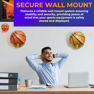 Soporte de Pared Multifuncional Moderno para Balones, Organizador de Juguetes para Sala de Estar, Ecológico y Duradero - Product Image 4