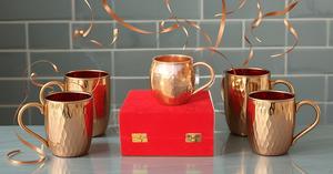 Premium Quality 16 Ounce Moscow Mule Mugs Pure Copper Gift Packed in Red Velvet Box for <b>Your</b> <b>Loved</b> One - Product Image 5