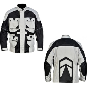เสื้อแจ็คเก็ตมอเตอร์ไซค์สำหรับผู้ชาย รุ่นพรีเมียม สำหรับการเดินทางผจญภัย ผลิตจากผ้าคอร์ดูร่า เป็นมิตรต่อสิ่งแวดล้อม ระบายอากาศได้ดี เหมาะสำหรับฤดูหนาว ป้องกันได้ดี มีกระเป๋าหลายช่อง สำหรับการขับขี่ - Product Image 1