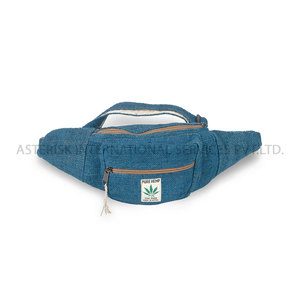 Ethnic Cotton Hemp Print Bohemian Fanny Pack Vegan Waist <b>Bag</b> Zipper Eco-Friendly Handmade Hip <b>Bag</b> for Boho <b>Hippie</b> Style Gift - Product Image 1