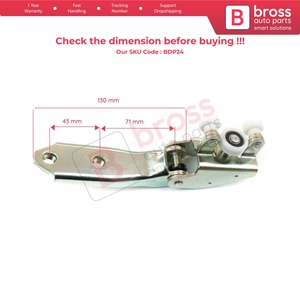 BDP24 Right Side Rear Sliding Door Middle <b>Roller</b> Guide Hinge for Transporter T4 Caravelle Multivan 1990-2003 701843336A - Product Image 6