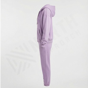 Conjunto Deportivo de Mujer, Estilo Vintage, con Capucha, de Algodón Orgánico, para Invierno, Casual, Color Sólido, Ecológico, Personalizable, Ropa Deportiva Urbana - Product Image 3