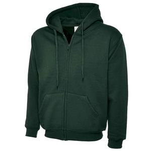 Sweat à capuche durable et décontracté pour hommes, fermeture éclair coupe-vent en polyester et coton à carreaux personnalisables pour l'automne - Product Image 3