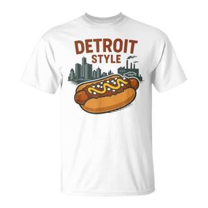 T-shirt Detroit Style Hot Dog Coney Lover per gli appassionati di hot dog e coney - Product Image 3