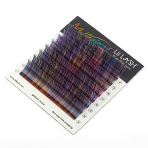 Barquettes de cils en vison, cils volumineux, mélange de couleurs de cils, extensions de cils en vison, vente en gros avec logo personnalisé - Product Image 2