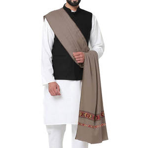 คอลเลกชันฤดูหนาวใหม่ผ้าคลุมไหล่ขนสัตว์ธรรมดาที่เป็นของแข็งคลาสสิกสำหรับผู้ชาย - Product Image 4