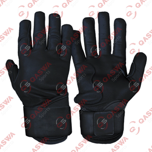 Dernière conception de gants de frappe de baseball abordables pour adultes et jeunes de couleur noire de qualité supérieure - Product Image 1