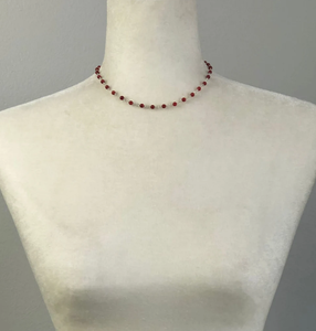 Handmade Carnelian <b>Beaded</b> <b>Necklace</b>, Adjustable Dainty Sterling Silver <b>Necklace</b> <b>Necklace</b>, Fringe <b>Beaded</b> Bandana - Product Image 2