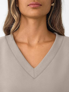 Sudadera de gran tamaño para mujer, cuello en V, ropa de moda de otoño 2025, suéter a rayas Y2K, trajes para chicas adolescentes, jersey de diseño personalizado - Product Image 5