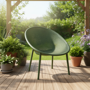 RAVELLO 850 Fauteuil en polypropylène vert PP pour terrasse pour Amicasa RAVELLO Furniture - Product Image 3