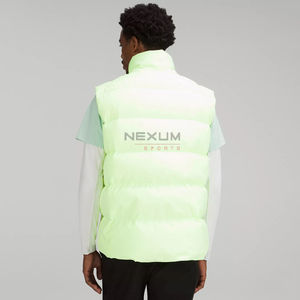 Gilet matelassé réversible OEM personnalisé sans manches gilet d'hiver à fermeture éclair pour hommes 100% gilets bouffants en polyester vente en gros - Product Image 3