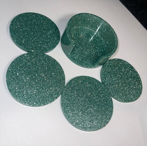 Posavasos Redondo de Resina de Lujo Personalizable de Alta Calidad, 10 mm, Multicolor, Decoración para el Hogar, por Unique Craft India Quality Mats & Pads - Product Image 1