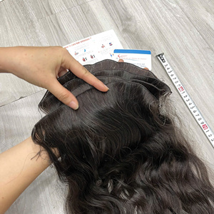 Promotion 2026 : Extensions de cheveux humains tissées à la main du Vietnam, cuticules alignées, sans nœuds, sans perte, ondulées douces - Product Image 1