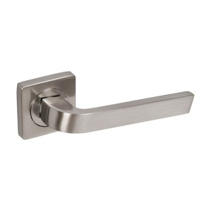 <b>Door</b> <b>Handle</b> GAMET Arco DH-95A-24Z-07-KW-BL with Square Escutcheon , Brushed Nickel - Product Image 1