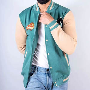 Chaqueta Varsity Casual para Hombre, Estilo Fin de Semana, Toque Minimalista Refinado - Product Image 1