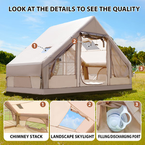 Tente de camping gonflable imperméable de haute qualité, résistante au vent et chaude, avec fonction anti-moustiques - Product Image 2