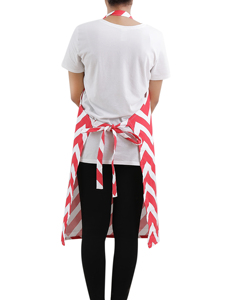100% Algodón Impreso Delantal-Red Chevron - Product Image 4