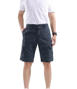 Vente chaude hommes 100% coton Cargo Shorts grande taille confortable multi-poches respirant séchage rapide été vêtements de sport de plein air - Product Image 1
