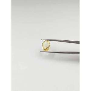 Zafiro Amarillo Natural, Gema Suelta, Corte Brillante Facetado, Forma Ovalada y Marquesa, 10 x 12 mm, Parte Posterior Plana, 8 mm de Altura - Product Image 3