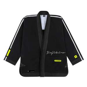 PRSSR Gi Black - 450G Pearl Weave BJJ Gi Durable & Lightweight Jiu-Jitsu Uniform 10oz Ripstop Pants, Embroidered <b>Details</b> - Product Image 2