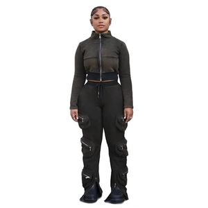2025 Sportswear 2 pièces Jogging costume en gros hiver laine vêtements de sport pour femmes bas prix vêtements de sport en vrac - Product Image 2