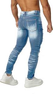 Pantalones vaqueros OEM de diseño personalizado para hombre, estilo callejero con calidad superior cómoda, cintura media, pierna recta, último diseño - Product Image 3