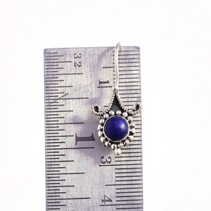 Handmade New Natural Lapis Lazuli <b>Fine</b> <b>Earrings</b> Women's Fashion 925 Sterling Silver Jewellery for Weddings and Parties - Product Image 3