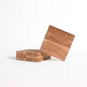 Ensemble de sous-verres carrés en bois classiques et luxueux pour café, thé et boissons, sous-verres en bois faits à la main, résistants à la chaleur, décoration de table - Product Image 5