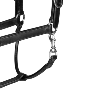 Cabestro de Cuero Negro Personalizable para Caballo, Acolchado Duradero de Alta Calidad, Protección Ajustable, Herrajes de Acero Inoxidable - Talla Cob-Tamaño Completo - Comodidad - Product Image 3