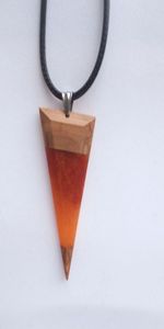 Unique Wood <b>Resin</b> Pendant Personalized Jewelry Handmade Necklace Best Gift for Anniversary for Your Love's - Product Image 6