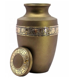 Dernière conception de pot d'urne en laiton urne de crémation pot de conteneur commémoratif pot d'urne commémorative en métal au prix de gros - Product Image 6