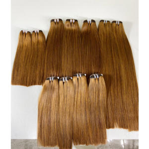 Genius Skin Weft, couleur marron, cuticules alignées en usine, cheveux humains Remy vietnamiens, sans nœuds, sans perte, ultra-lisses, vierges, haute qualité - Product Image 1